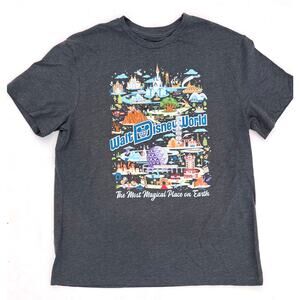 Walt Disney World Resort Attractions Opening Day Grey Tee - Size L & XL - NWT